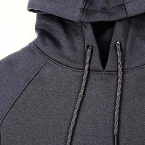 Sweat à capuche surdimensionné en coton éponge de haute qualité Streetwear épais polaire goutte épaule uni sweats à capuche mélangés en coton vierge pour hommes - Product Image 6