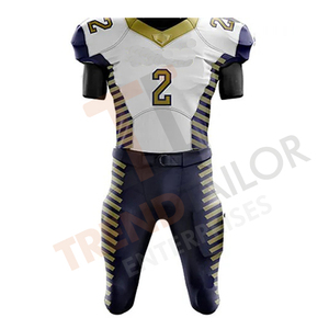 Maillots de football américain personnalisés en gros et uniformes pour adultes avec twill de tackle - Product Image 6