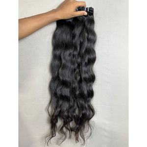 Extensions de cheveux vierges indiennes ondulées Remy, 8 à 36 pouces, pour couture et fabrication de perruques, tissages d'un seul donneur, extensions pré-collées - Product Image 2
