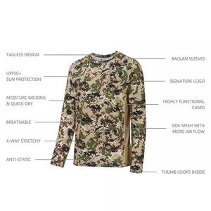 Custom Made Quick-Dry Long Sleeve Fishing Sportswear Breathable Full Sublimation Cotton Polyester <b>T</b>-<b>Shirts</b> <b>for</b> <b>Men</b> Solid - Product Image 5