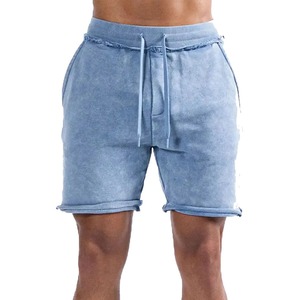 Men's High Street Acid Wash Shorts New Trendy Cotton Casual Style Plus Size Adult Basketball Mesh Shorts for <b>Boys</b> OEM Service - Product Image 1
