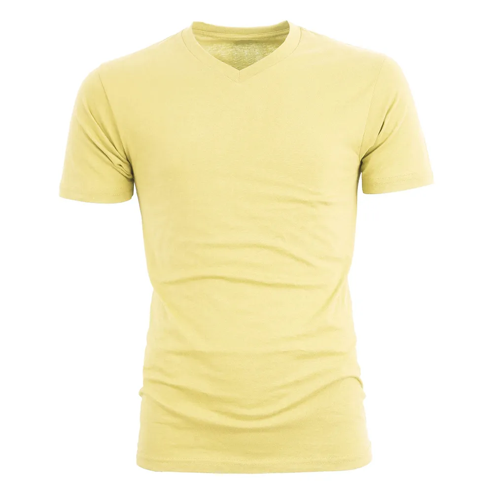 지속 가능한 통기성 일반 V-넥 피트니스 남성 T 셔츠 반소매 티셔츠 남성 체육복 슬림핏 티셔츠 사용자 정의 로고