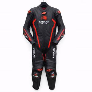 Combinaison de course de moto en cuir personnalisée, équipement de protection pour motard, combinaison de moto en cuir épais, prix compétitif, vêtements de course noirs - Product Image 1