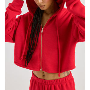 Ensemble de survêtement en molleton pour femmes, deux pièces, personnalisé, hiver, tricot polaire, pantalon empilé, sweat à capuche, ensemble de survêtement pour femmes - Product Image 6