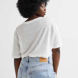 Camiseta holgada de verano de diseño, camiseta de yoga informal de gran tamaño de manga corta súper suave - Product Image 4