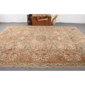 0.7x12.8 ft Rug, Vintage Turkish Rug, <b>Brown</b> <b>Wool</b> Rug - Product Image 3
