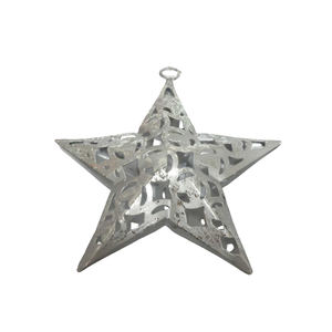 Great Design <b>Metal</b> Hanging Star Large Size Silver <b>Foil</b> Wall Hanging Star for Christmas Decoration Handmade in Bulk - Product Image 1