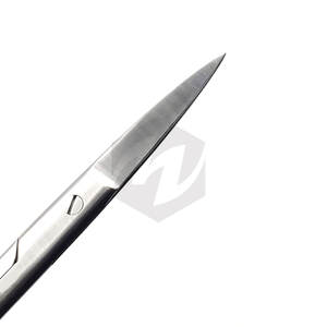 Tijeras de disección operativas de acero inoxidable de alta calidad, instrumentos médicos manuales de potencia con revestimiento negro dorado curvo recto - Product Image 5