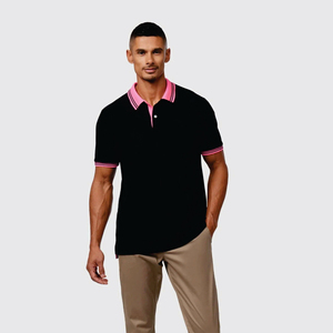 Golf de performance pour hommes pour Polo Durable 100% Coton Tissu respirant Idéal pour les tournois et la pratique-Motif solide - Product Image 2