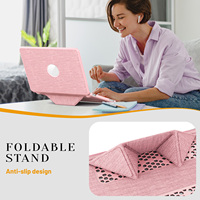 Étui pour ordinateur portable en TPU souple tissé rose, avec support pliable, pour Apple MacBook NEO, fourni par l'usine
