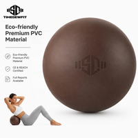 Ballon d'exercice souple en PVC, écologique, léger, pour Pilates et massage, anti-explosion, durable, compact, accessoire d'entraînement, pompe à aiguille