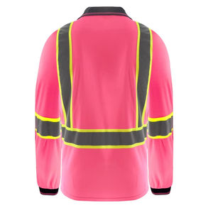 Nouveau Polo de Sécurité Réfléchissant Haute Visibilité Personnalisé Manches Courtes Imperméable Respirant Antibactérien Séchage Rapide Polyester - Product Image 5