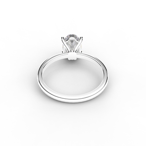 IGI Certified Oval Cut Lab Grown Diamond Solitaire Engagement <b>Ring</b> in 9K Rose / White & Yellow Gold - Product Image 3