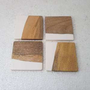 Sous-verre en bois design, style moderne, fait main, écologique, finition lisse, 5 mm, personnalisable, pour protéger les tables en bois, verre et marbre - Product Image 6