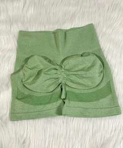 Pantalones cortos de gimnasio personalizados para mujer, pantalones cortos de cintura alta, mallas de Yoga, pantalones cortos de entrenamiento de Spandex/nailon - Product Image 2