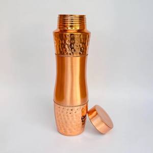 Antimicrobial Copper <b>Water</b> <b>Bottle</b> for Clean Drinking <b>and</b> Boosted Immunity with Premium Antique Look - Product Image 2