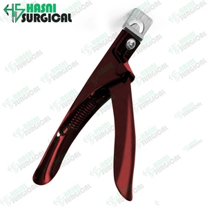 Coupe-ongles manuel en acier inoxydable de haute qualité pour manucure, outil de coupe d'ongles en acrylique, coupe-ongles chirurgical Hasni, logo et couleur personnalisés - Product Image 3