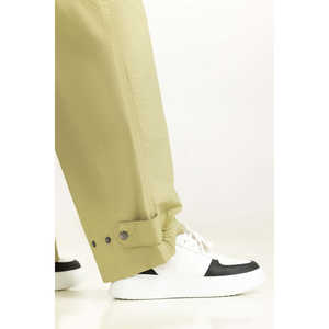 Pantalons cargo et crayon classiques en toile pour femmes, taille haute/basse avec fermeture élastique, respirants et froissés WM-NDJ-SS25-005 - Product Image 2