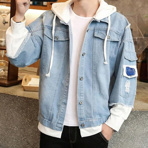 <b>Men</b> Denim Jeans / <b>Trucker</b> <b>Jacket</b> in Best Quality With Custom Colors and Custom Logo Made in Pakistan - Product Image 5