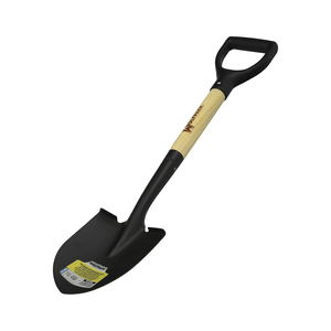 Piccola pala con manico in legno e punta ad anello, 75 cm. - Product Image 1