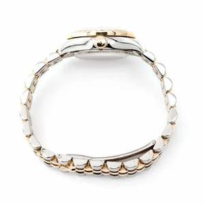 Luxury Moissanite Diamond Two Tone Watch Stainless Steel Iced Bezel Date Display Unisex <b>Wristwatch</b> - Product Image 4