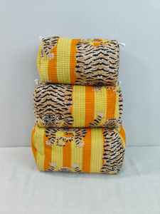 Juego de 3 Bolsas de Maquillaje Casuales Ligeras con Cierre de Cremallera y Estampado Animal (Tigre), Organizador de Cosméticos de Gran Capacidad - Product Image 2