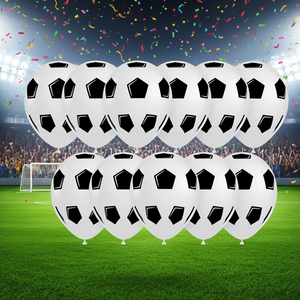 Ballons de football Party Love, 12 pièces par sac, pour décorations de fêtes sur le thème du football - Product Image 3