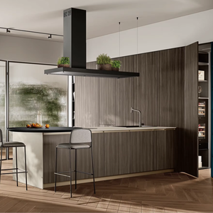 Armoires de cuisine modernes personnalisées JY Project, design en bois mélaminé, directement de l'usine du grossiste vietnamien, évier de cuisine - Product Image 1