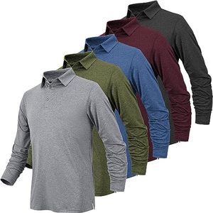 New Outdoor Autumn/Winter Flipped Collar Button European Men's Long-Sleeved Knitted Plain Dyed Solid Anti-shrink Quick Dry - Product Image 1