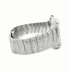 Meilleur design de montre-bracelet automatique certifiée VVS Moissanite diamant montre analogique bijoux en acier inoxydable style hip hop glacé - Product Image 2