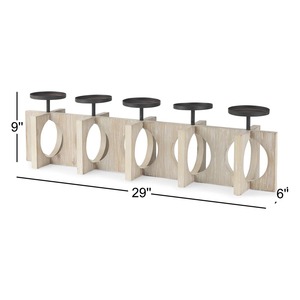 Modern Wood Tabletop <b>Candelabra</b> - Product Image 2