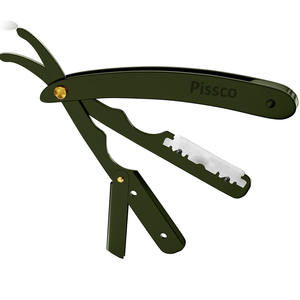 Stainless Steel Folding Shaving Knife with Straight <b>Edge</b> Barber Razor Custom logo razor Men's Straight Razor By Pissco Pakistan - Product Image 5