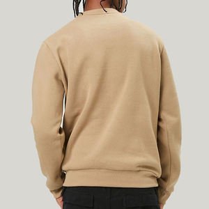 Liso de cuello redondo sudaderas para hombre Casual Fit Pullover Sweat Jumpers Regular Blended Cotton Fleece Hoodies hombres - Product Image 2