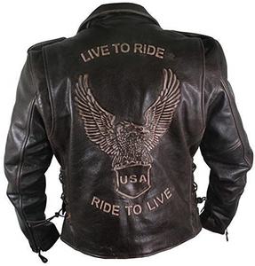 Veste en cuir pour femme sur mesure, motif uni, avec rivets dorés et décoration de nom, veste de moto tendance pour filles - Product Image 5