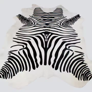 Piel de cuero crudo Nuevo estampado de cebra Ocultar pelo de cuero de vaca real en pieles de animales ocultas - Product Image 5