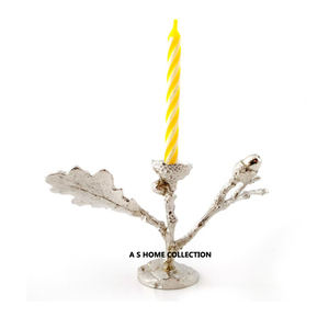 Portavelas de diseño frondoso de Metal de aluminio de estilo italiano para portavelas decorativo interior elegante - Product Image 1