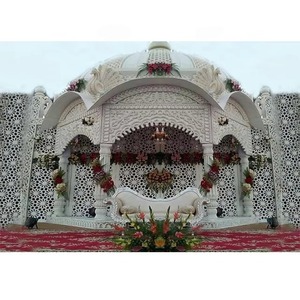 Scène de mariage élégante en fibre de style temple londres scène de mariage de style temple tendance royaume-uni grand mariage scène de cadre arrière Europe royaume-uni vente - Product Image 1