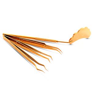 Ensemble d'outils professionnels pour extensions de cils, pinces et miroir à cils, en acier inoxydable, logo personnalisé, vente en gros OEM - Product Image 3