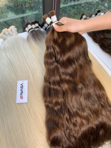 Cheveux humains en vrac, couleur foncée, légèrement bouclés, qualité brute vietnamienne, approvisionnement en usine - Product Image 3