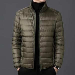 Veste d'hiver pour homme en coton léger sur mesure à prix de gros, col montant, veste en coton décontractée pour hommes d'âge moyen et jeunes - Product Image 3