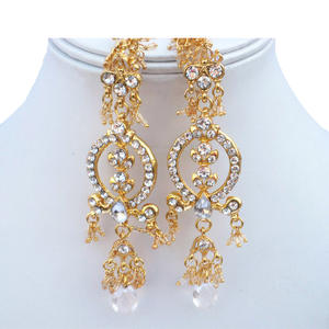 Vintage Style Crystal Zircon Alloy Flower Design Jewelry Set Necklace Earrings Headpiece Women Engagement Wedding Anniversary - Product Image 3