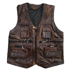 Producto portátil Chaleco de cuero Hombres Cuero grueso Cómodo Chaleco de cuero profesional para hombres - Product Image 1