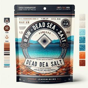 Sel de mer morte 100% brut à faible quantité minimale de commande de marque privée 1lb avec bain à l'aloe vera biologique fabriqué aux États-Unis - Product Image 3