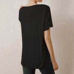 Grande taille, coton/fibre de bambou Designer mode femmes T-shirt taille ample haute qualité coton à manches courtes longues en gros - Product Image 5