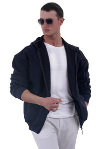 Ropa deportiva de marca personalizable para hombre, jersey con capucha y cremallera, diseño sólido de secado rápido, bolsillo de tela tejida, temporada de otoño de Turquía - Product Image 6