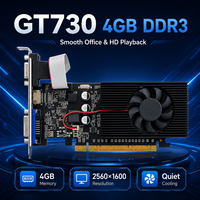 Nueva Tarjeta Gráfica de Bajo Perfil GT730 de 4GB DDR3 con Ventilador para PCI Express con Puertos DVI y VGA para PC de Escritorio