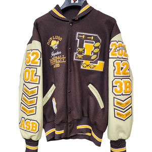 Venta al por mayor parches de chenilla chaqueta universitaria juvenil bomber personalizado lettermen Varsity chaqueta Oem mujeres Varsity chaqueta de la escuela - Product Image 1