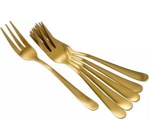 Fourchette en laiton cuillère à salade produit tendance indienne fourchette en acier miroir à long manche en laiton cuillère à couverts meilleur prix - Product Image 1