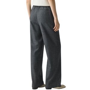 กางเกงขายาวทรงตรงเอวสูงสไตล์วินเทจสำหรับผู้หญิง ผ้าทอจีบด้านหน้า ซิปผ่าหน้า สวมใส่สบาย ระบายอากาศได้ดี เหมาะสำหรับใส่ทำงาน - Product Image 5