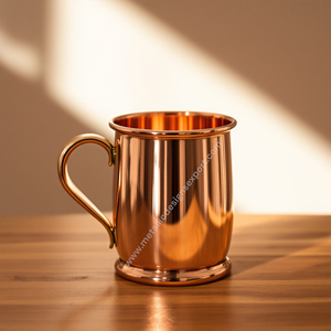Tasse à mules Moscou en cuivre de 16oz fabriquée à la main Tasse à boisson élégante avec poignée en métal, parfaite pour la maison élégante et les bars - Product Image 3